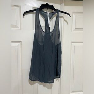 Lululemon 105 F Singlet Mesh Fabric Size 6 NVLB Naval‎ Blue